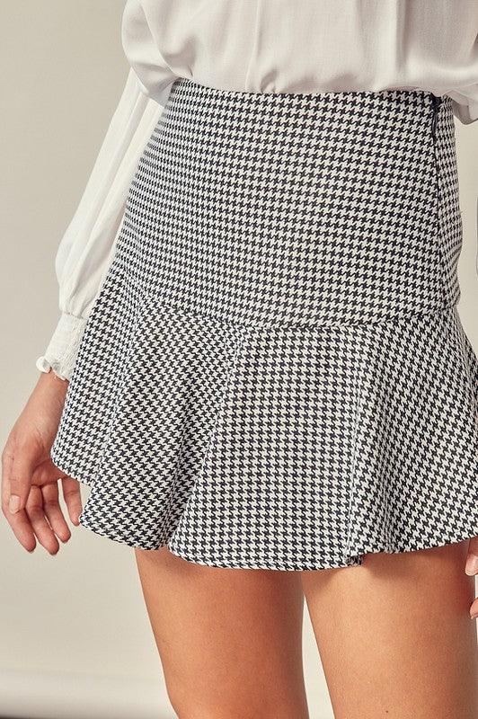 Women's Skirts Checkered A-Line Skort