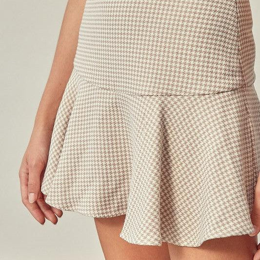 Women's Skirts Checkered A-Line Skort