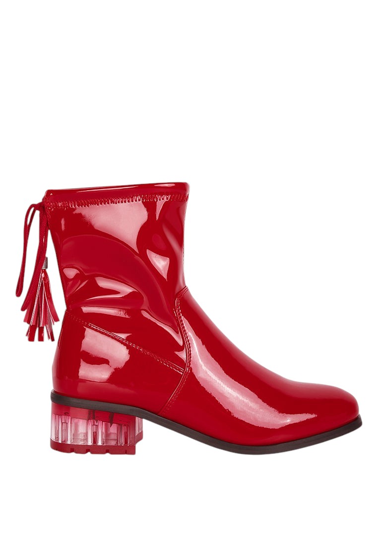 Cheer Leader Tassels Detail Ankle Boots