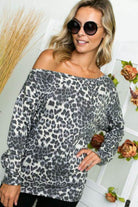 Stylish Cheetah Print One Shoulder Top for women in a soft, comfortable fabric