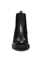 Rag Company Black Chelsea Ankle Boots for Men with Durable Rubber Sole and Sleek Design