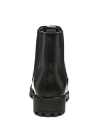 Back view of Rag Company Chelsea ankle boots for men with a sleek black design