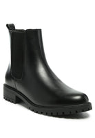 Rag Company Chelsea ankle boots for men in black leather with durable rubber sole for stylish comfort