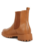 Rag Company Chelsea ankle boots for men in tan leather with elastic side panels and rugged soles