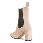 Rag Company women's beige suede chelsea boot boots with block heels