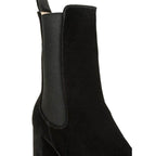 Women's black suede Chelsea boot boots for stylish everyday wear