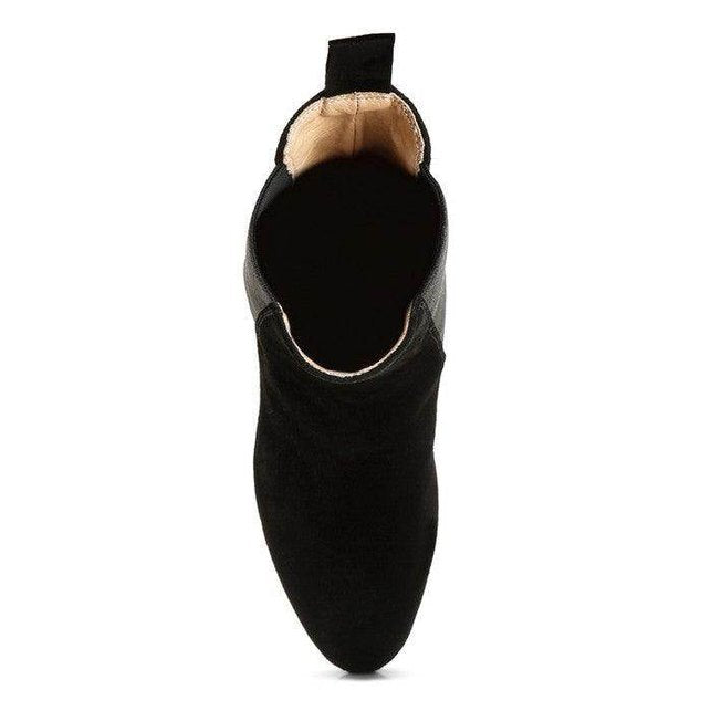 Rag Company women's black suede chelsea boot boots for stylish casual wear