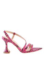 Cherry Tart Snake Print Spool Heel Sandals
