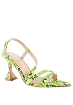 Cherry Tart Snake Print Spool Heel Sandals