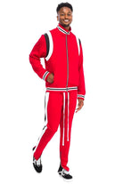 Mens 2PC Track Sets in Red featuring a Chevy jacket set with stylish design and comfortable fit