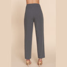VacationGrabs chic high waisted dress pants for women in gray worn with beige heels