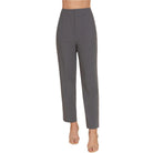 VacationGrabs chic high waisted dress pants for women in gray with a tailored slim fit