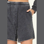 HYFVE Women's Chill Babe Shorts in Gray with Side Pockets and Comfortable Fit