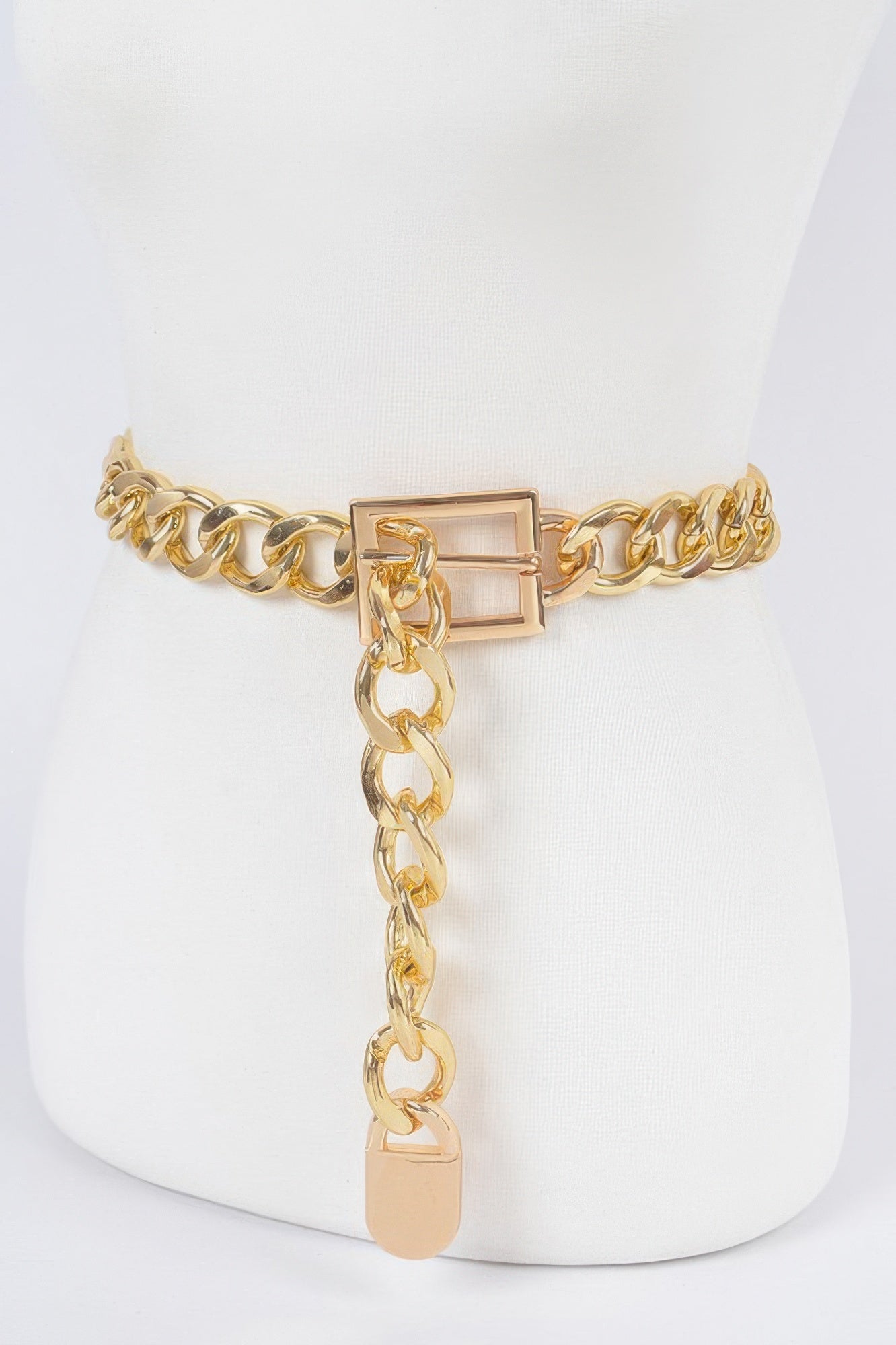 Chunky chain waist belt by VacationGrabs with gold finish and trendy design for stylish outfits