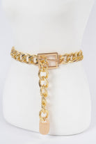 Chunky chain waist belt by VacationGrabs with gold finish and trendy design for stylish outfits