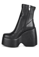 Rag Company black chunky heel fashion boots with a sleek design and zip closure for stylish outfits