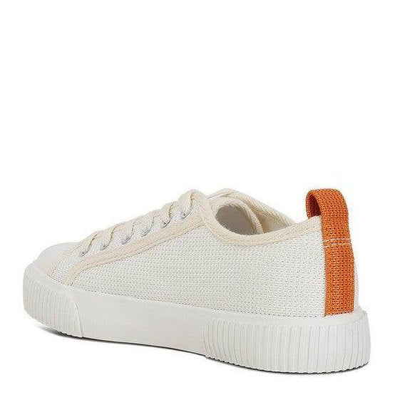 Women's Rag Company chunky lifestyle sneakers in cream with orange accent