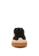 Women's black and cream chunky patchwork sneakers men for casual wear