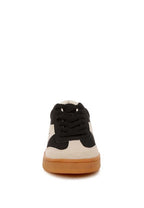 Women's black and cream chunky patchwork sneakers men for casual wear