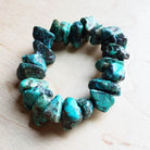 Chunky turquoise bracelet made of irregular stone beads for a bold fashion statement