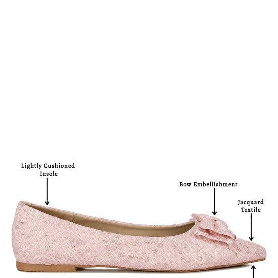 Women's Shoes - Flats Cicely Jacquard Bow Embellished Ballet Flats