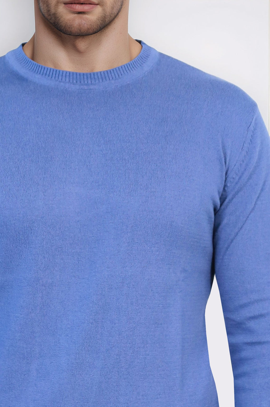 Circle Neck Blue Knitwear by Wessi – detail view
