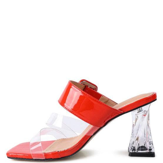 Women's Shoes - Sandals City Girl Printed Mid Heel Slide Sandals
