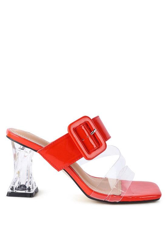Women's Shoes - Sandals City Girl Printed Mid Heel Slide Sandals