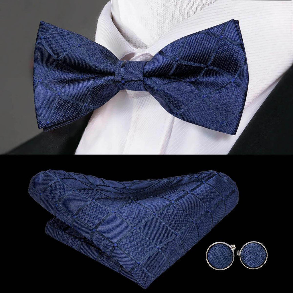 Classic Bow Ties For Men Silk Butterfly Pre-Tied Bowtie - VacationGrabs