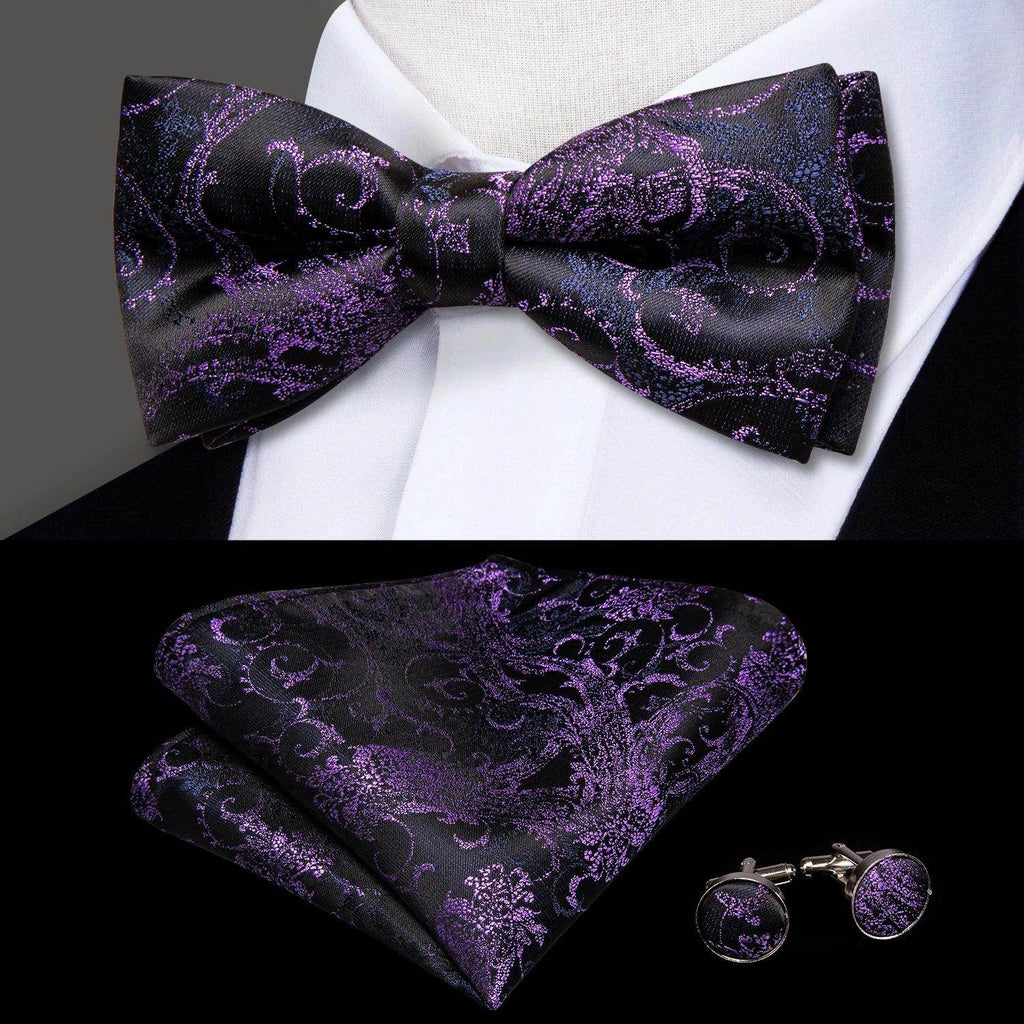 Classic Bow Ties For Men Silk Butterfly Pre-Tied Bowtie - VacationGrabs