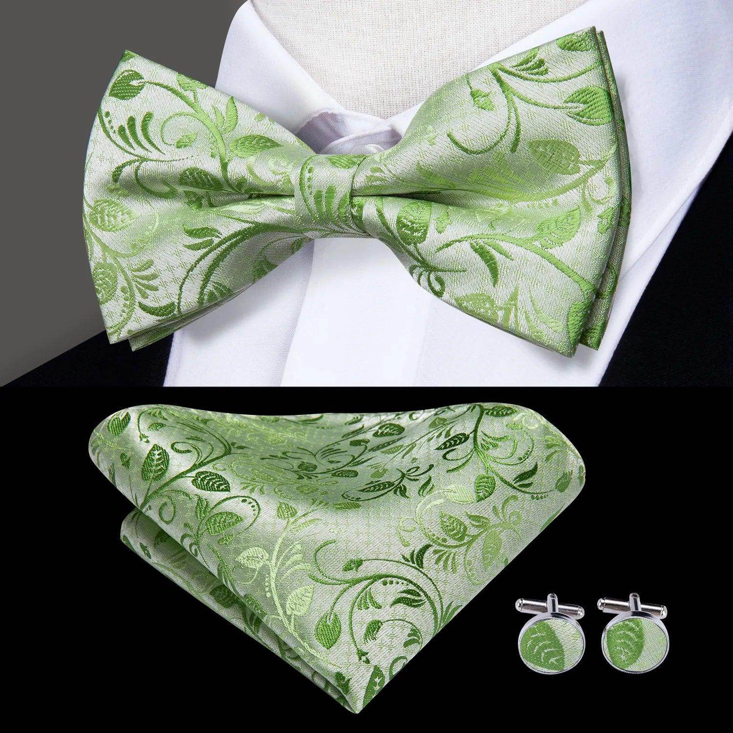 Classic Bow Ties For Men Silk Butterfly Pre-Tied Bowtie - VacationGrabs