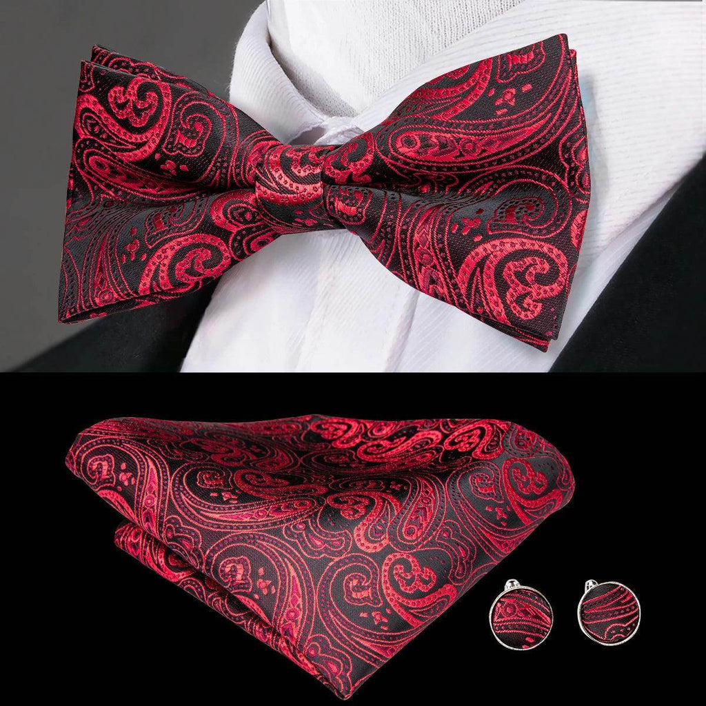 Classic Bow Ties For Men Silk Butterfly Pre-Tied Bowtie - VacationGrabs