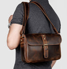 Luggage & Bags - Shoulder/Messenger Bags Classic Leather Shoulder Bag Crossbody Bag For Men