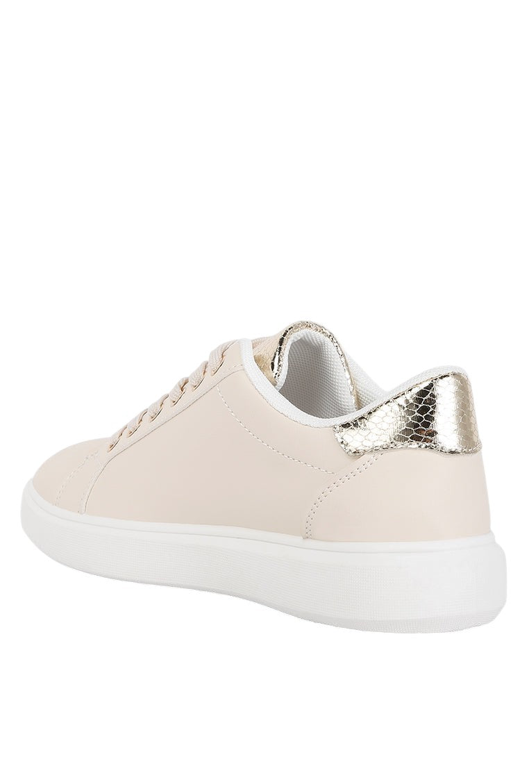 Claude Faux Leather Back Panel Detail Sneakers