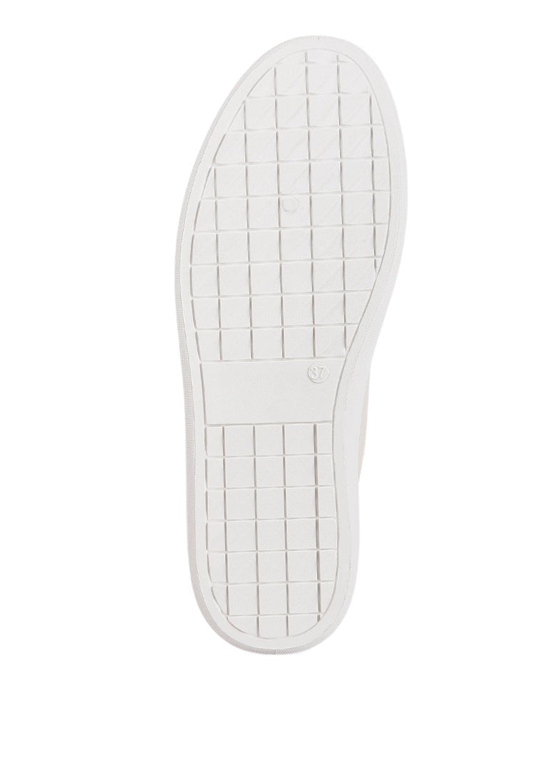 Claude Faux Leather Back Panel Detail Sneakers