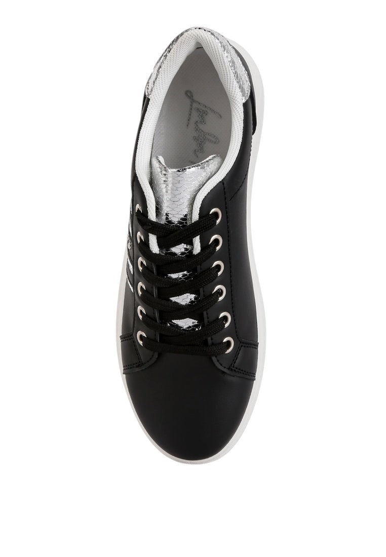Claude Faux Leather Back Panel Detail Sneakers