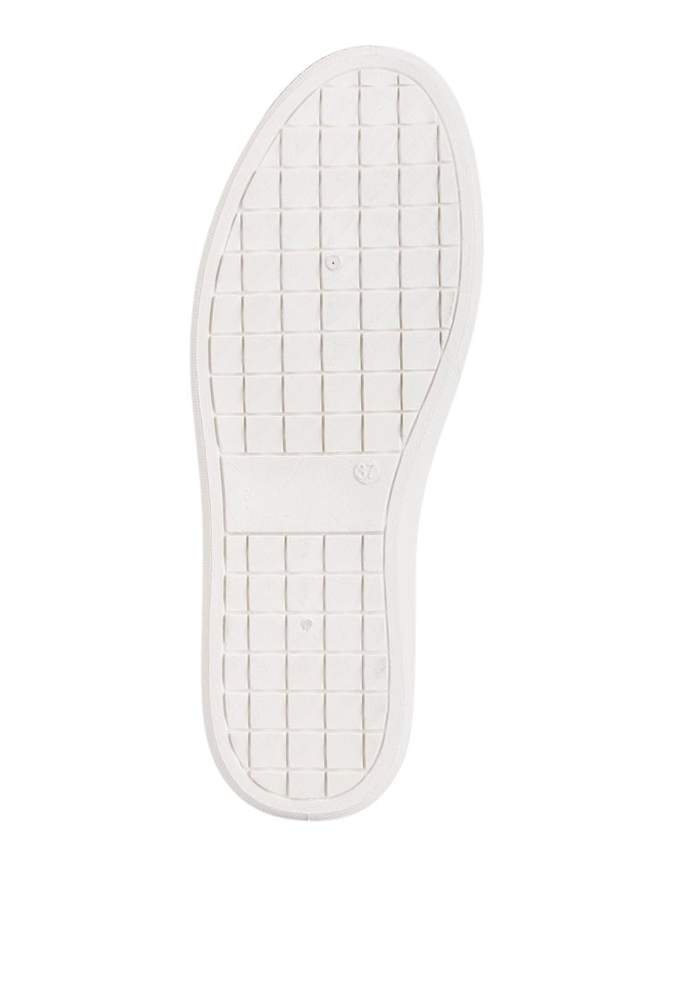 Claude Faux Leather Back Panel Detail Sneakers