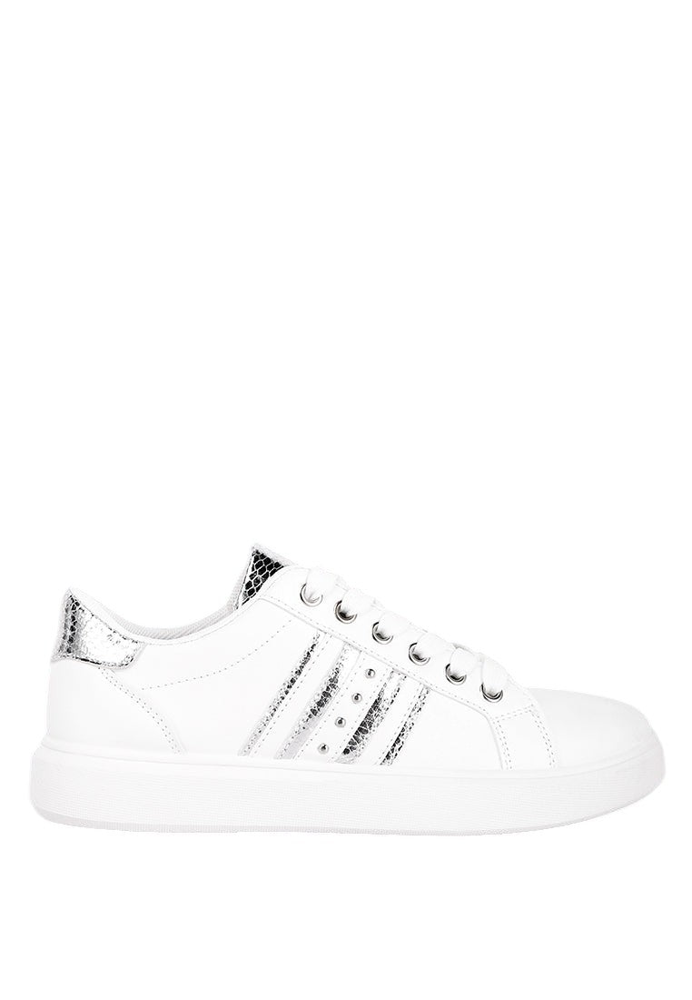 Claude Faux Leather Back Panel Detail Sneakers