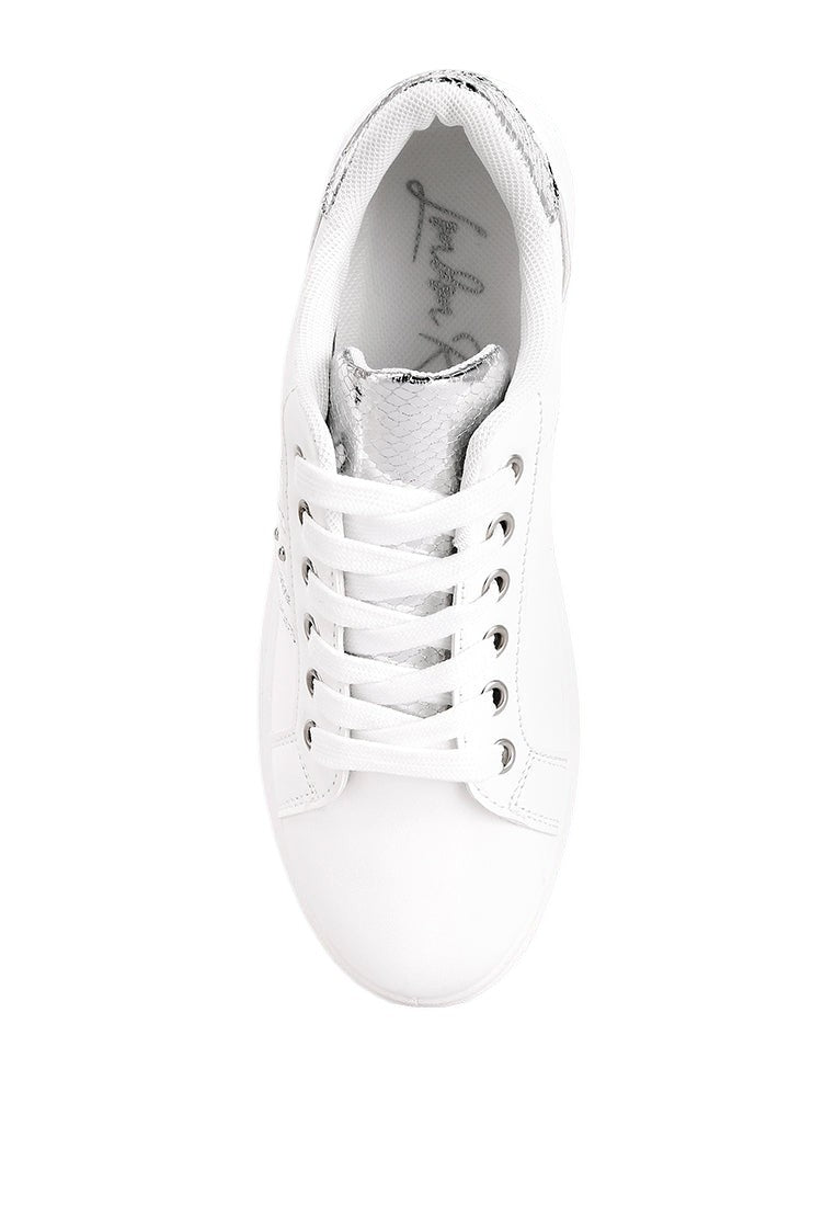 Claude Faux Leather Back Panel Detail Sneakers