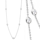 Clear cubic zirconia layered necklace featuring delicate chain and sparkling stones for elegant styling