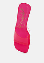 Clear Flirt Clear Strap Slip On Heel Sandals