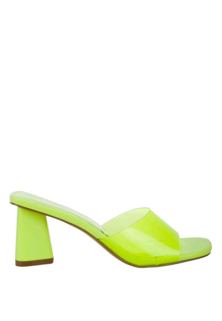 Clear Flirt Clear Strap Slip On Heel Sandals