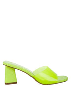 Clear Flirt Clear Strap Slip On Heel Sandals