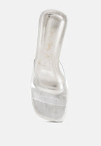 Clear Flirt Clear Strap Slip On Heel Sandals