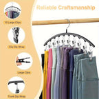 10-clip closet organizer for hanging pants, durable metal construction