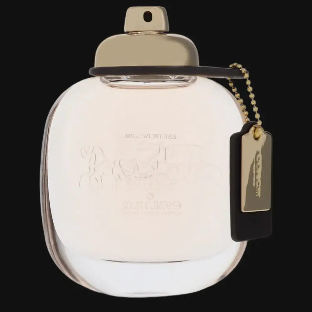 Gamer Scents Coach perfume for women in an elegant glass bottle with a stylish gold cap