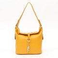 Yellow leather coach purse shoulder bag for stylish everyday use