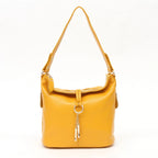 Yellow leather coach purse shoulder bag for stylish everyday use