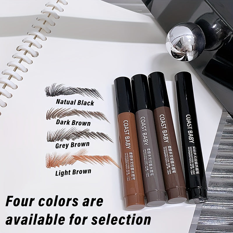 Coast Baby eyebrow markers in four colors, travel friendly for easy touch-ups