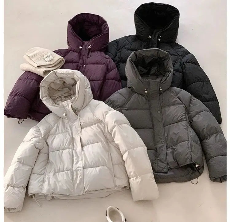 Women's puffer coat in multiple colors, perfect for winter warmth